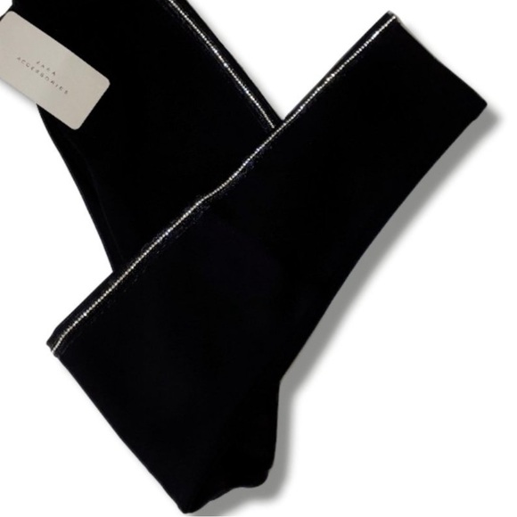 ZARA black legging with crystals on the side - Picture 3 of 3